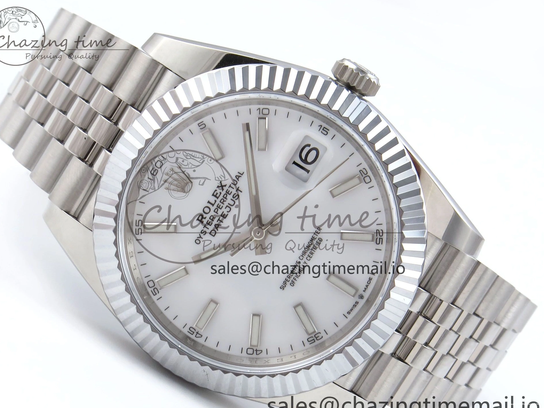 AAA Replica Watches TimelessDesign Edition on White 936 Steel 1:1 Jubilee 41 QF+ Bracelet 904L SS 126334 Dial VR Best DateJust Stick 0112